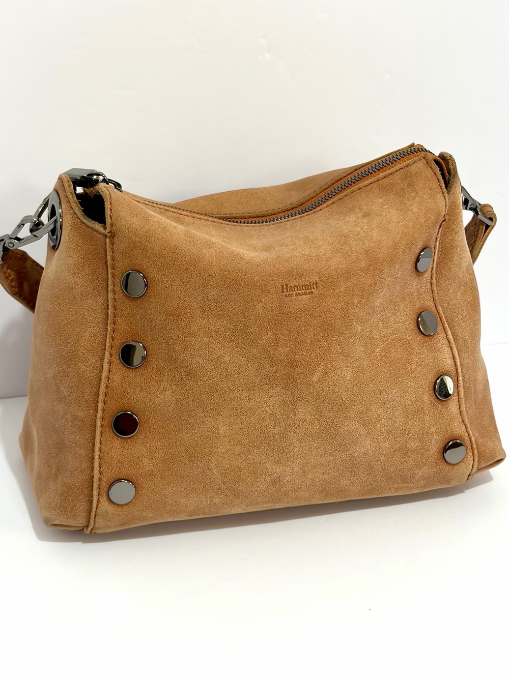 Hammitt Bryant Medium Shoulder Bag In Hermosa Saddle With Gunmetal Hardware - Picture 9 of 16
